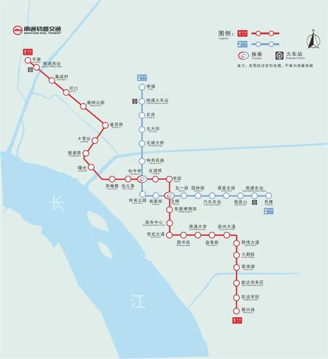 △南通轨道交通示意图 图片由南通轨道集团提供 △南通轨道交通示意图 图片由南通轨道集团提供