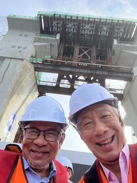 新加坡总理李显龙亲赴新山参与新柔地铁衔接仪式!(图2) 3-240116145Z6119.jpg