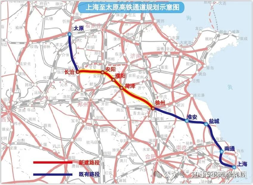 上海-太原的高铁通道有必要建吗?(图1) 上海-太原的高铁通道有必要建吗?(图1)