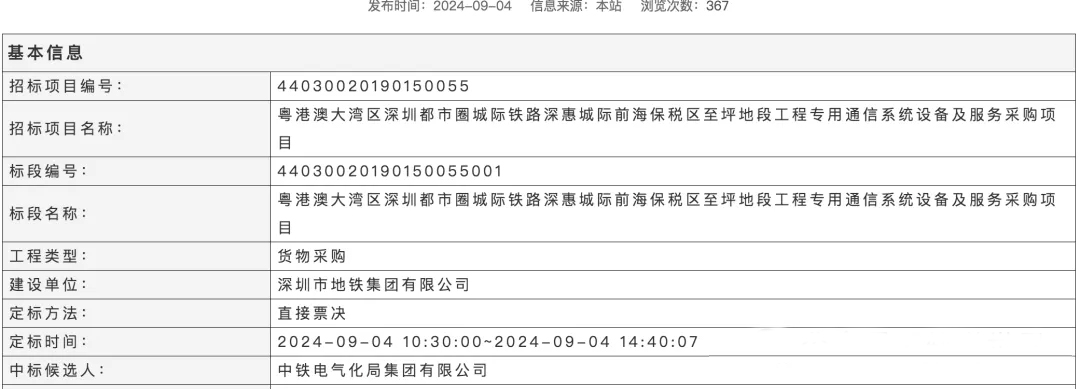 竞争激烈 6.9亿轨道交通通信系统集成中标候选人结果出炉(图3) 3-240ZZ9163IC.jpg