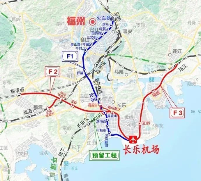海峡西岸城际铁路F2、F3线建设规划调整公示(图1) 海峡西岸城际铁路F2、F3线建设规划调整公示(图1)