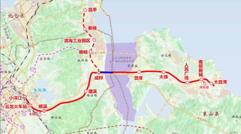 宁波至象山市域(郊)铁路鄞州段的规划设计方案批前公示(图4) 宁波至象山市域(郊)铁路鄞州段的规划设计方案批前公示(图4)