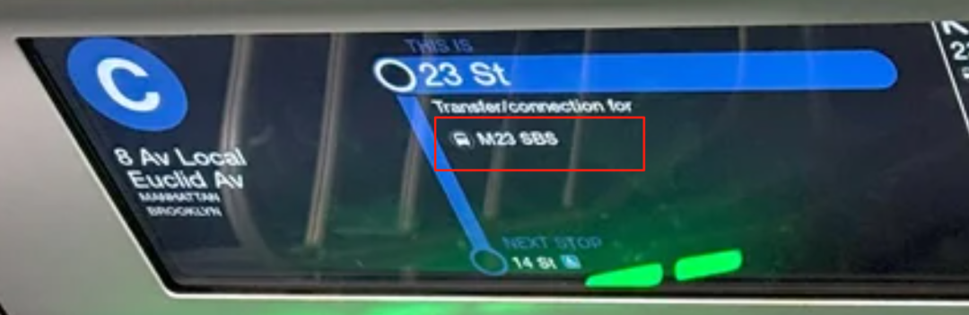 纽约地铁车载信息显示系统获好评 网友:终于进入21世纪!(图4) 显示4.png