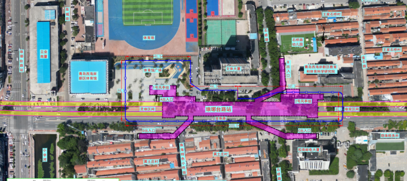 地铁6号线二期土建工程04工区琅琊台路站管迁率先开工(图1)