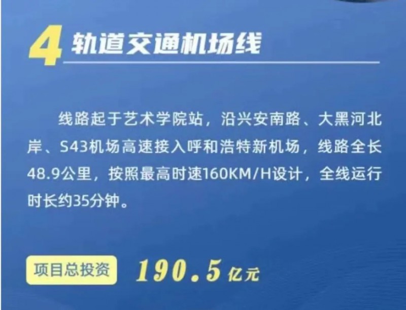 时速160公里机场轨道确定 投资190.5亿(图1)