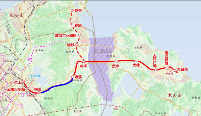 宁波至象山市域（郊）铁路鄞州段的规划设计方案批前公示(图2)