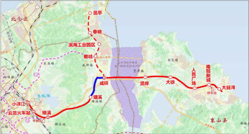 宁波至象山市域（郊）铁路鄞州段的规划设计方案批前公示(图3)
