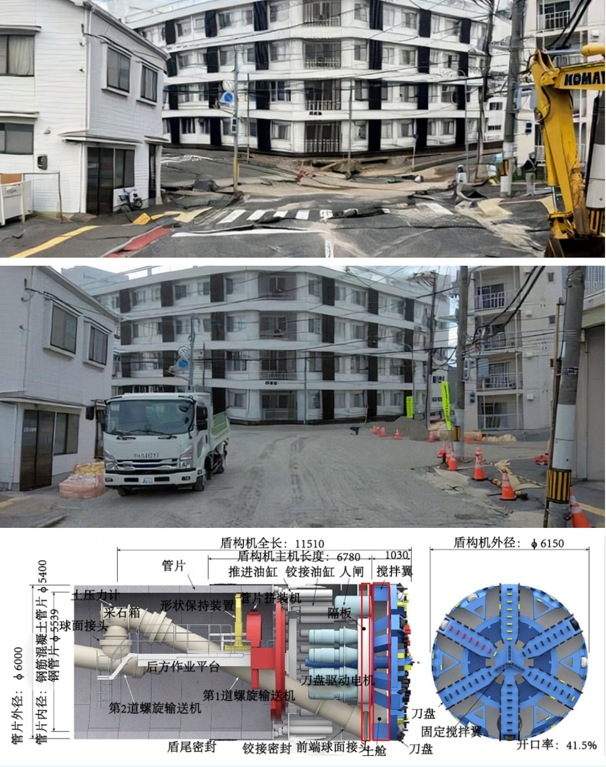 日本广岛市一盾构隧道施工引起路面坍塌原因初步调查结果公布(图3)